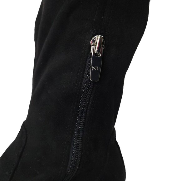 Marc Fisher Jaywalk Over The Knee Boots Womens Size 6M Faux Suede Studs Black - Picture 10 of 12